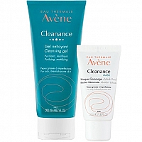 Авен Клинанс Набор (Гель для лица очищающий матирующий + Маска-скраб для лица) Avene Cleanance